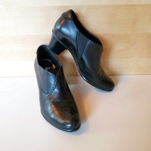 Canal Grande Italian Leather Heel Bootie Shoes